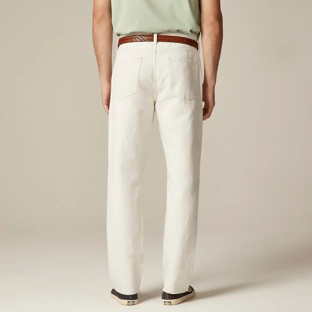 J.Crew Men's Classic summerweight jean Cotton Linen Natural Ecru 35 x 32 NWT